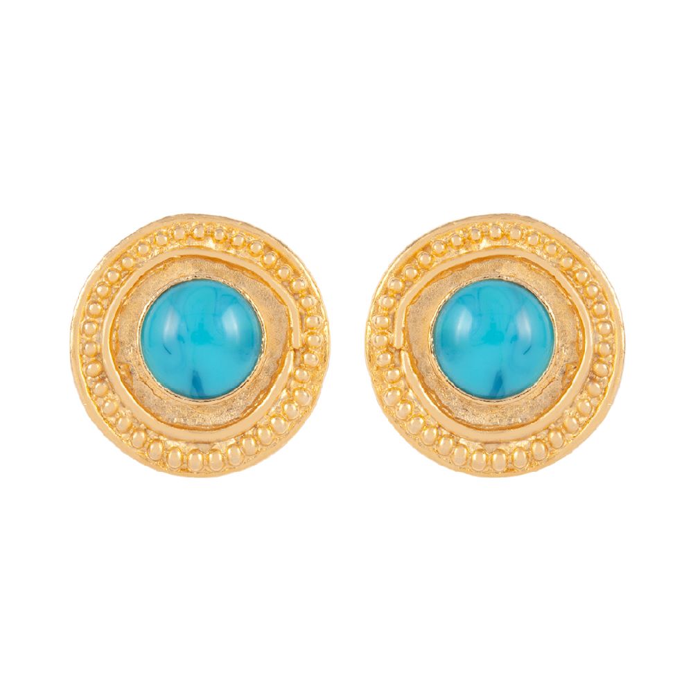 Vintage turquoise clip on sale on earrings