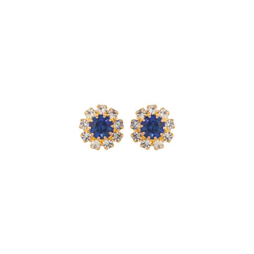 VINTAGE 1980s  Sapphire Blue Earrings