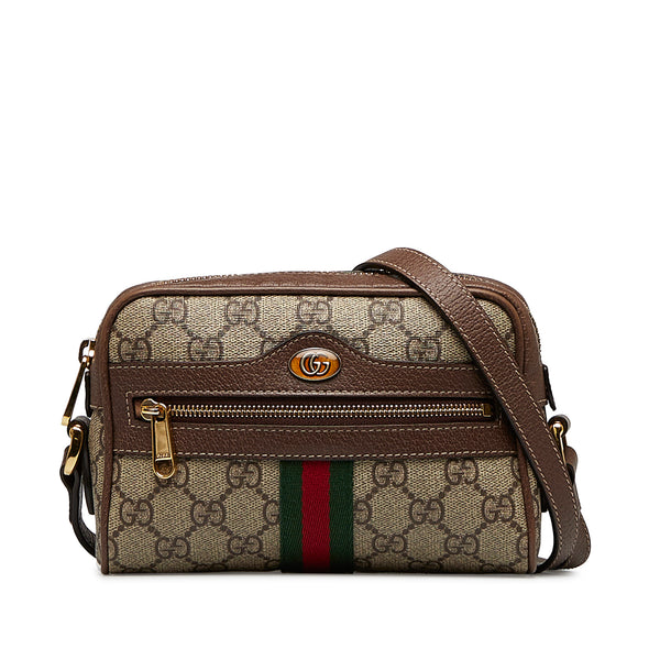 Gucci Ophidia Gg Supreme Cross Body Mini Bag in Brown