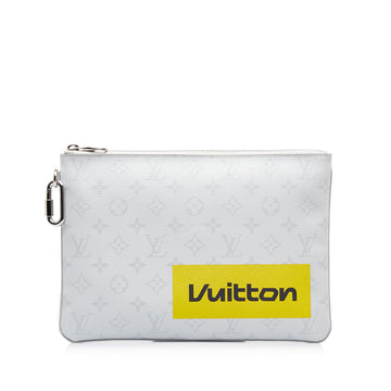LOUIS VUITTON Monogram Logo Story Pochette GM Clutch Bag