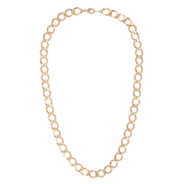 VINTAGE 1990s  22ct Gold Plated Rhombus Chain Link Necklace
