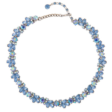 TRIFARI 1950s  Trifari Blue Crystal Necklace