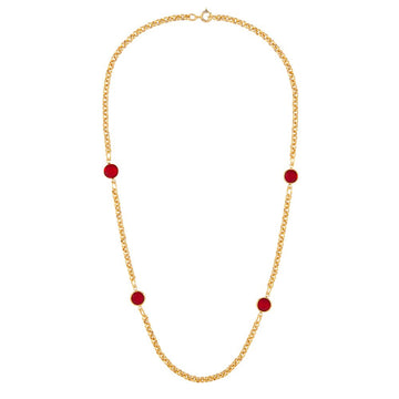 VINTAGE 1980s  Ruby Swarovski Crystal Necklace