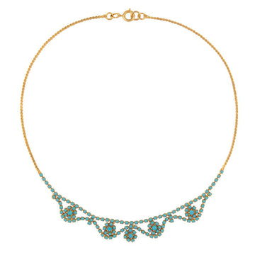 VINTAGE 1970s  Faux Turquoise Necklace