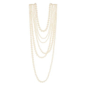 CHANEL 2014  Graduated Faux Pearl Necklace