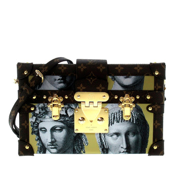 LOUIS VUITTON x Fornasetti Monogram and Printed Leather Petite Malle Crossbody Bag