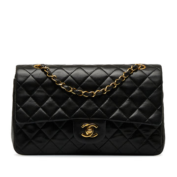 CHANEL Medium Classic Lambskin Double Flap Shoulder Bag