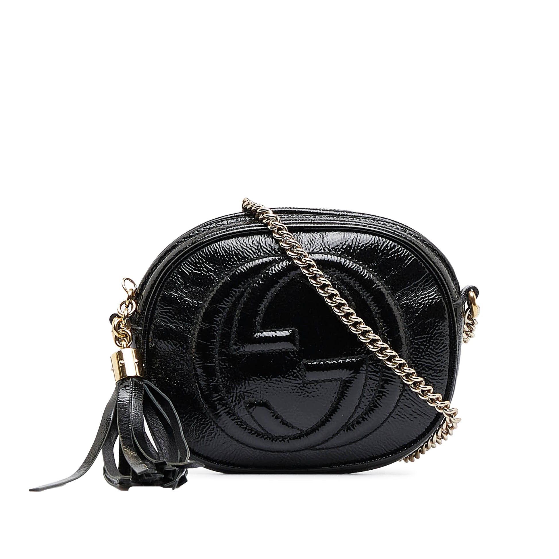 Gucci Soho Disco Black Patent Leather Crossbody Bag