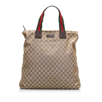 Gucci GG Canvas Web Tote Tote Bag