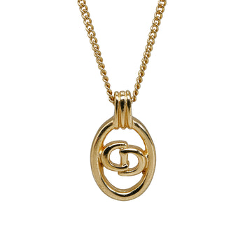 DIOR Oval CD Pendant Necklace Costume Necklace