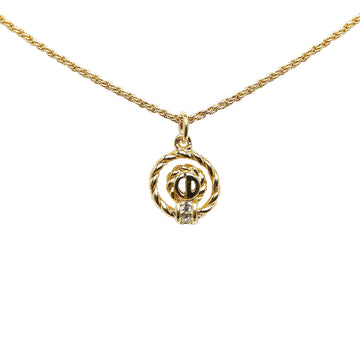 DIOR Gold-Tone Pendant Necklace Costume Necklace