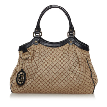 Gucci Diamante Sukey Canvas Tote Bag