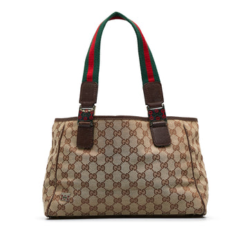 GUCCI GG Canvas Web Pop Tote Tote Bag