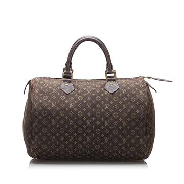 Louis Vuitton Monogram Mini Lin Speedy 30 Boston Bag