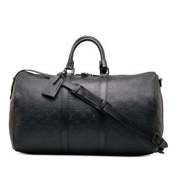 Louis Vuitton Keepall Bandoulière 50 Reverse Monogram Eclipse Black Handbag