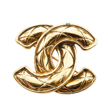 CHANEL CC Quilted Brooch Costume Brooch