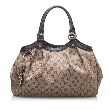 GUCCI GG Canvas Sukey Tote Bag