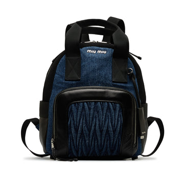 MIU MIU Matelasse Denim Backpack