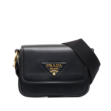 PRADA City Calf Identity Flap Crossbody Bag