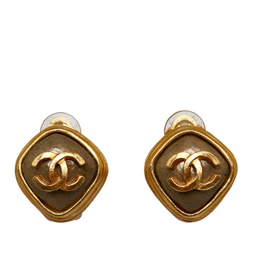 CHANEL CC Clip On Earrings Costume Earrings