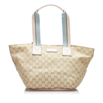 GUCCI GG Canvas Web Tote Tote Bag