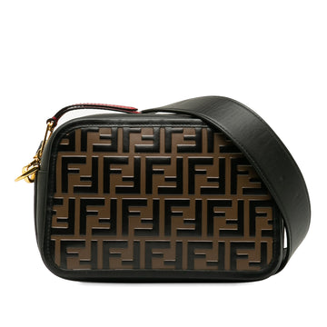 FENDI Zucca Embossed Leather Camera Bag