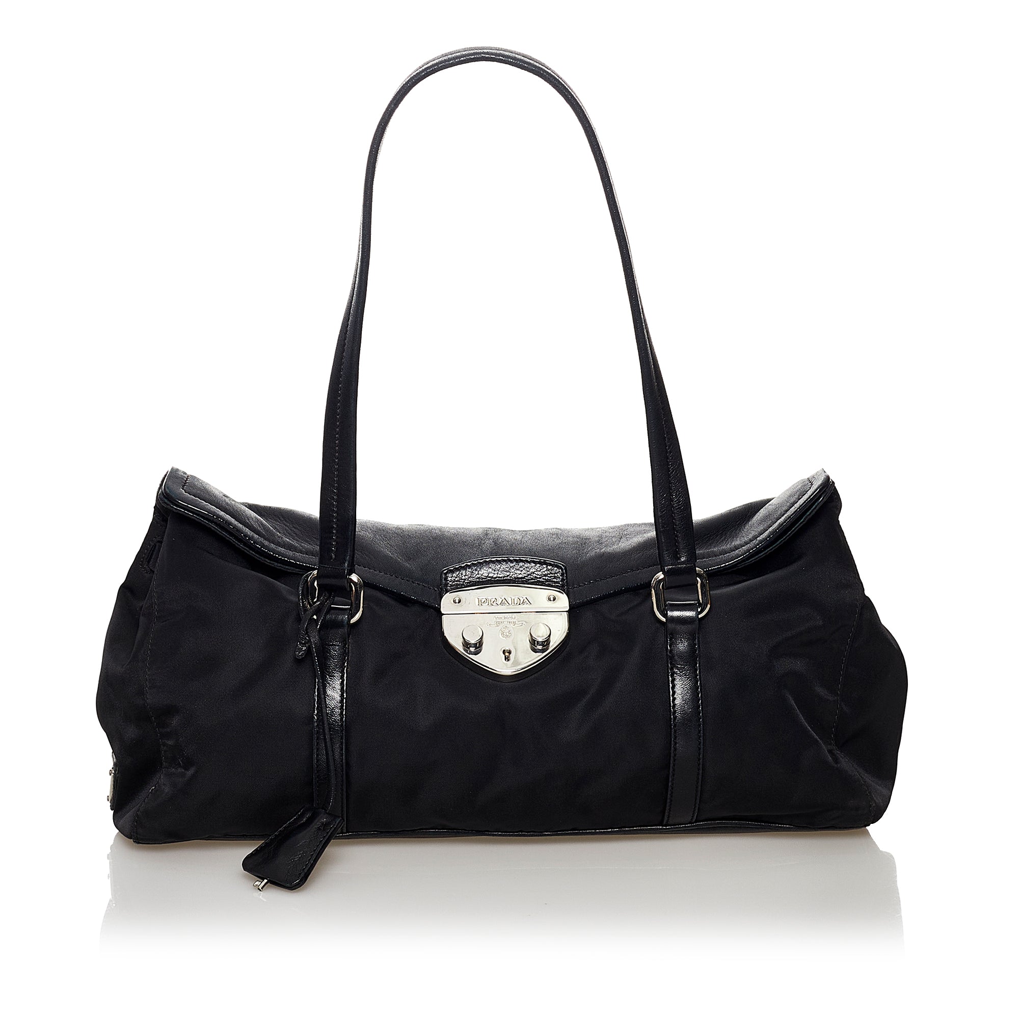 Prada Sound Lock Tessuto Shoulder Bag