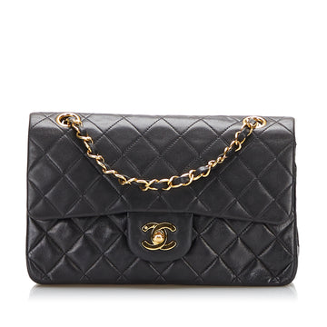 Chanel Classic Small Lambskin Leather Double Flap Shoulder Bag