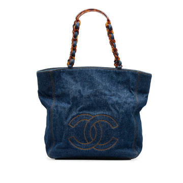 CHANEL CC Denim Tote Bag