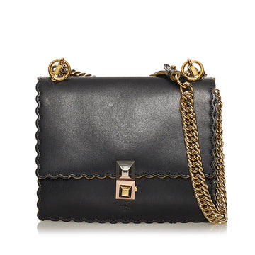 Fendi Kan I Leather Crossbody Bag