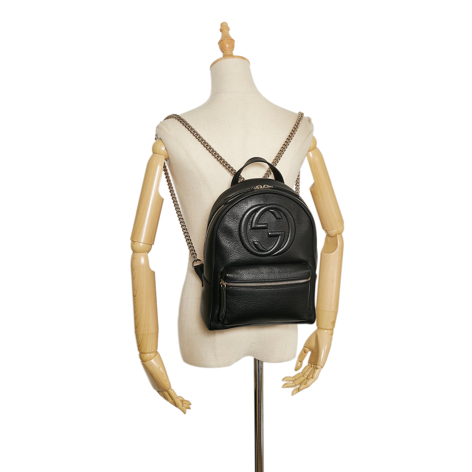 Soho leather chain on sale backpack