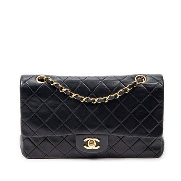 CHANEL Medium Classic Lambskin Double Flap Shoulder Bag