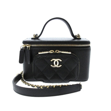 Chanel CC Matelasse Caviar Vanity Bag