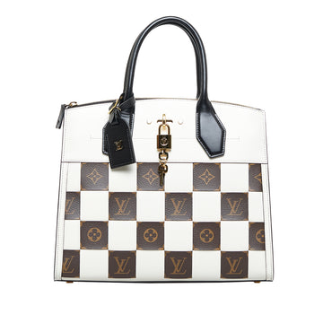 LOUIS VUITTON Damier Tressage City Steamer MM Satchel