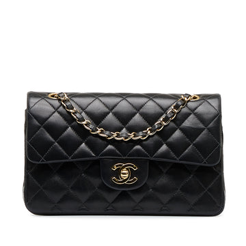 CHANEL Small Classic Lambskin Leather Double Flap Bag