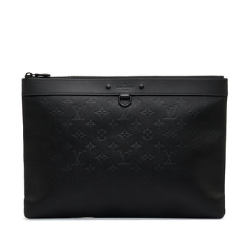 LOUIS VUITTON Monogram Shadow Discovery Pochette Clutch Bag