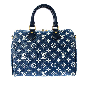 Louis Vuitton Monogram Denim Speedy Bandouliere 25 Boston Bag