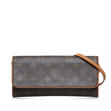 LOUIS VUITTON Monogram Pochette Twin GM Crossbody Bag