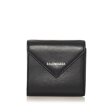 Balenciaga Papier Leather Compact Wallet Small Wallets
