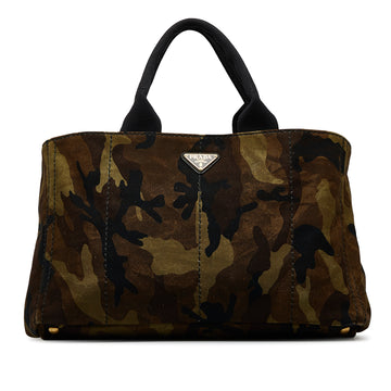 PRADA Canapa Camouflage Tote Bag