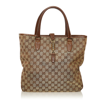 Gucci GG Canvas Jackie Piston Lock Tote Bag