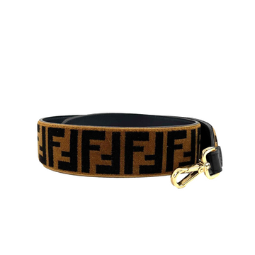 FENDI Strap You FF Print Velvet Shoulder Crossbody Strap