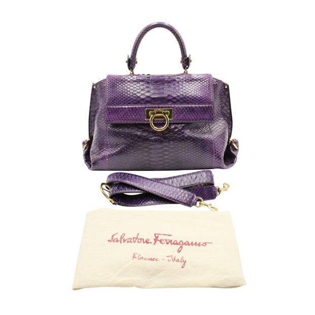 Salvatore ferragamo python outlet bag