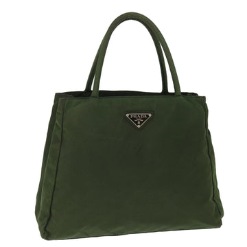 PRADA Hand Bag Nylon Khaki Auth ac2110