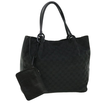 GUCCI GG Canvas Tote Bag Black 101920 Auth ac2128