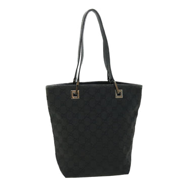 GUCCI GG Canvas Tote Bag Black 31244 Auth ac2131