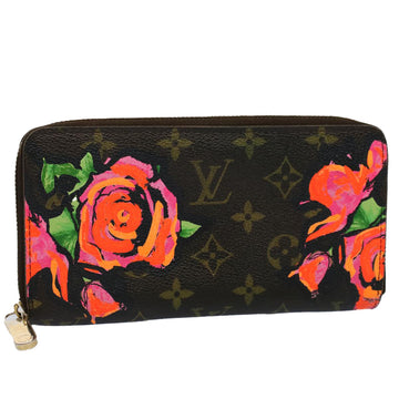 LOUIS VUITTON Monogram Rose Zippy Wallet Long Wallet M93579 LV Auth ac2216