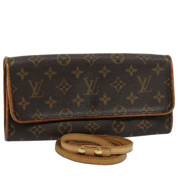 LOUIS VUITTON Monogram Pochette Twin GM Shoulder Bag M51852 LV Auth ac2276