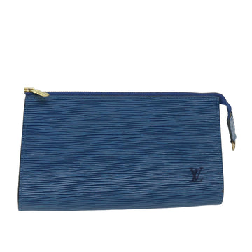 LOUIS VUITTON Epi Pochette Accessoires Pouch Blue M52985 LV Auth ac2407