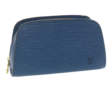 LOUIS VUITTON Epi Dofine PM Pouch Blue M48445 LV Auth ac525